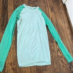 Green multi colored Long Sleeve Swiftly Tech